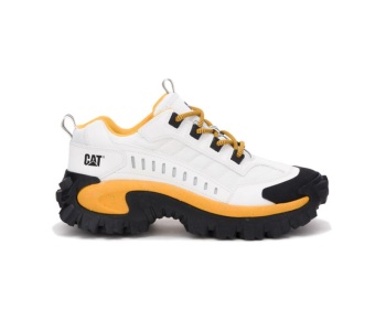 Caterpillar Sneakers South Africa Intruder Shoe White Yellow - Cat Shoes For Men - BL0152489